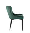 Scaun tapitat cu stofa si picioare metalice, Melissa Velvet Verde / Negru, l52xA62xH82 cm (2)