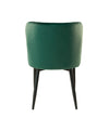 Scaun tapitat cu stofa si picioare metalice, Melissa Velvet Verde / Negru, l52xA62xH82 cm (3)