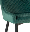 Scaun tapitat cu stofa si picioare metalice, Melissa Velvet Verde / Negru, l52xA62xH82 cm (6)