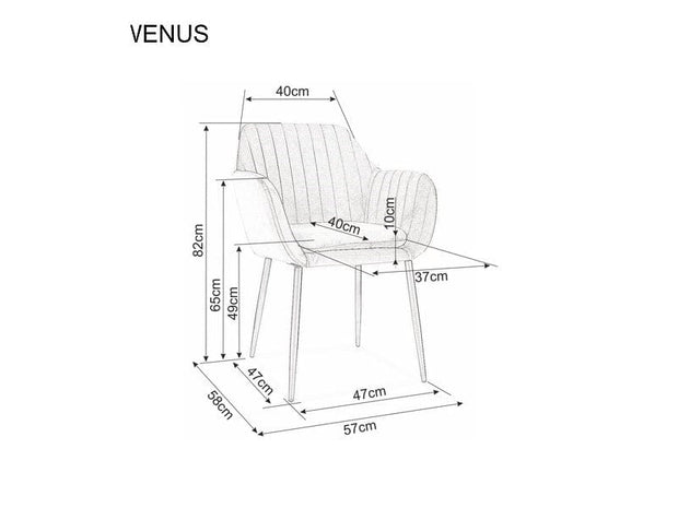 Scaun tapitat cu stofa si picioare metalice, Vanos Velvet Verde Inchis / Negru, l57xA58xH82 cm (4)