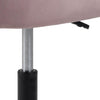 Scaun de birou ergonomic tapitat cu stofa, Brooke Velvet Roz / Negru, l59xA58,5xH88,5 cm (7)