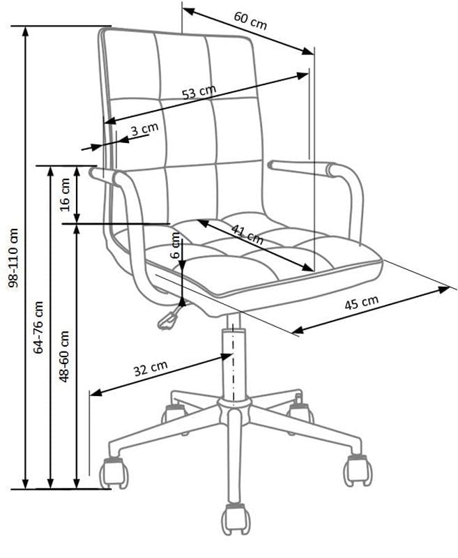 Scaun de birou pentru copii tapitat cu piele ecologica, Gonzalez II Roz, l53xA60xH98-110 cm (2)