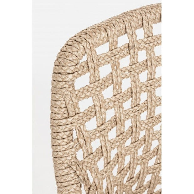 Scaun din fibre sintetice cu picioare din lemn de tec Madison Natural, l46xA46xH82 cm (4)