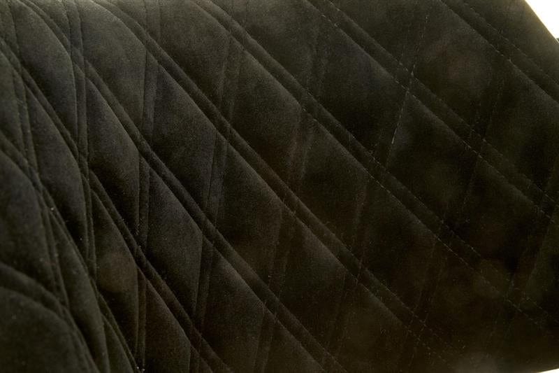 Scaun din pal tapitat cu stofa si picioare de lemn, Kai-396 Velvet Negru / Nuc, l56xA55xH77 cm (14)