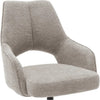 Set 2 scaune rotative tapitate cu stofa si picioare metalice, Bangor Grej / Negru, l57xA66x92 cm (3)