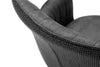 Set 2 scaune rotative tapitate cu stofa si picioare metalice, Denia Antracit / Negru, l60xA64x87 cm (8)