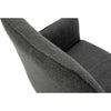 Set 2 scaune rotative tapitate cu stofa si picioare metalice, Pemba Plus Antracit / Negru, l59xA63x88 cm (6)