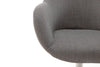Set 2 scaune rotative tapitate cu stofa si piele ecologica, cu picioare metalice, Melrose Capuccino / Crom, l64xA64xH88 cm (6)