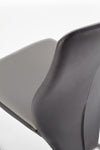 Scaun tapitat cu piele ecologica si picioare metalice Kai-300 Negru / Gri / Grafit, l46xA59xH96 cm (7)