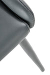 Scaun tapitat cu piele ecologica si picioare metalice, Kai-465 Gri Inchis / Negru, l53xA64xH97 cm (8)