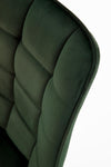 Scaun tapitat cu stofa si picioare metalice, Kai-332 Velvet Verde inchis / Negru, l46xA61xH84 cm (10)