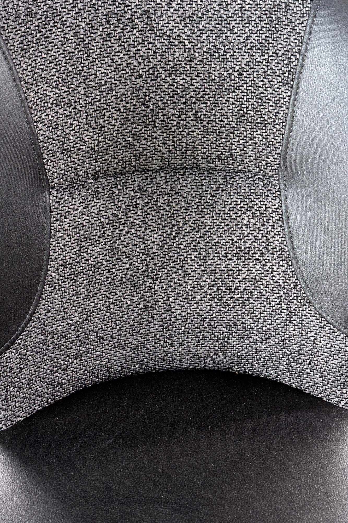 Scaun tapitat cu stofa si piele ecologica, cu picioare metalice, Kai-466 Gri Inchis / Negru, l50xA58xH89 cm (8)