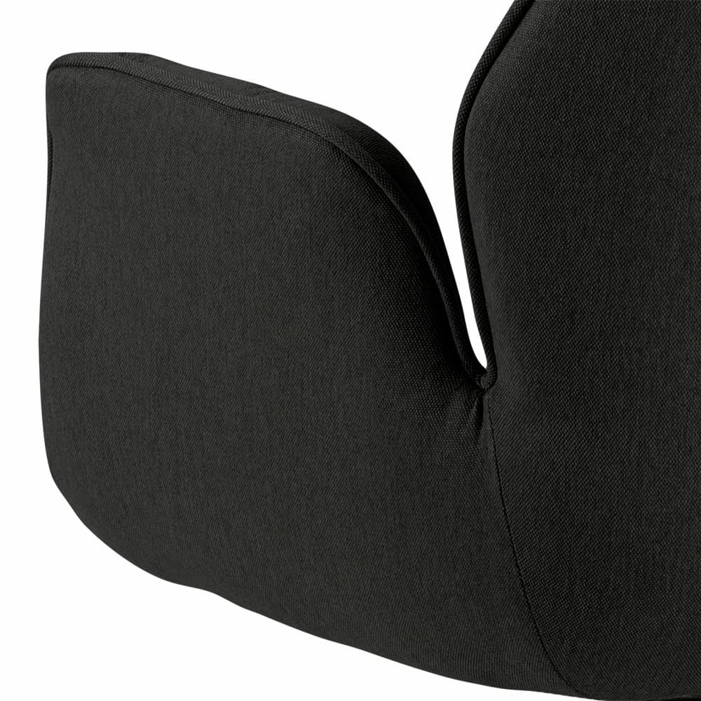 Scaun tapitat cu stofa si picioare din lemn Aura Gri inchis / Negru, l60,5xA58,5xH91 cm (6)