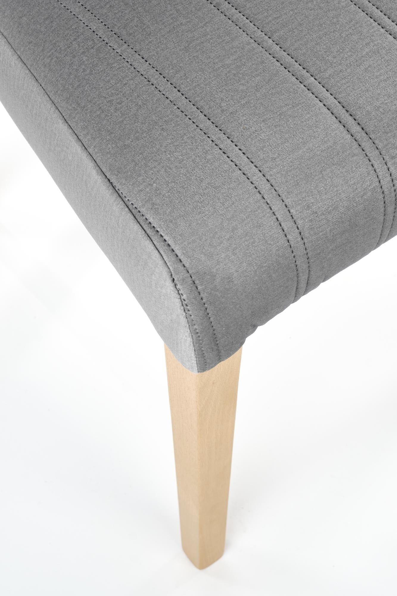 Scaun tapitat cu stofa si picioare din lemn de fag, Dillan III Velvet Gri / Stejar, l47xA59xH99 cm (7)