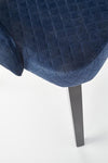 Scaun tapitat cu stofa si picioare din lemn, Torrell III Velvet Bleumarin / Negru, l57xA56xH86 cm (12)