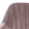Scaun tapitat cu stofa si picioare metalice Emilia Velvet Roz Inchis / Negru, l57xA61xH83 cm (9)
