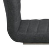 Set 2 scaune tapitate cu stofa si picioare metalice Gudrun Gri inchis / Crom, l47,5xA63,5xH95,5 cm (4)