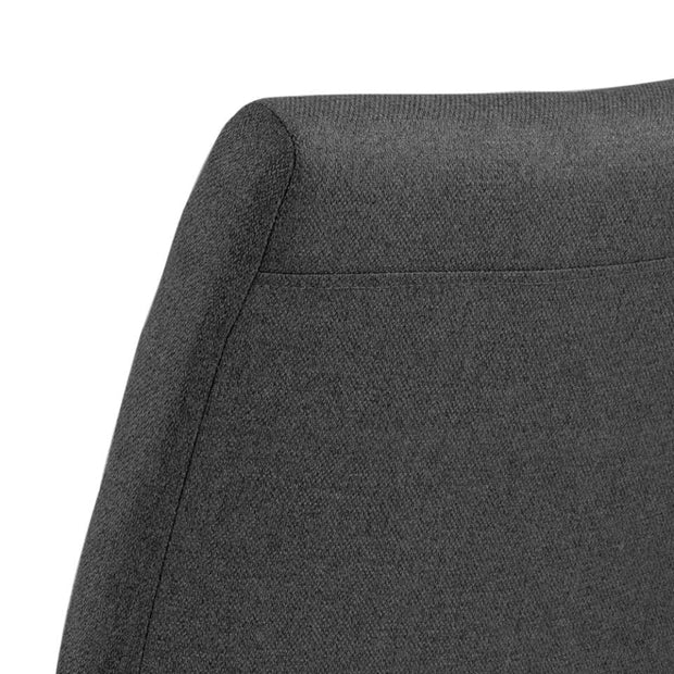 Set 2 scaune tapitate cu stofa si picioare metalice Gudrun Plus Gri inchis / Crom, l52,5xA63,5xH95,5 cm (5)