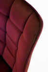 Scaun tapitat cu stofa si picioare metalice, Kai-332 Velvet Bordeaux / Negru, l46xA61xH84 cm (8)