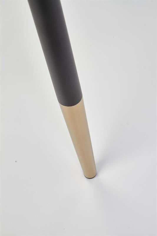 Scaun tapitat cu stofa si picioare metalice, Kai-379 Velvet Gri / Negru / Auriu, l45xA48xH88 cm (10)