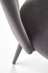 Scaun tapitat cu stofa si picioare metalice, Kai-384 Velvet Gri / Negru, l54xA57xH84 cm (10)
