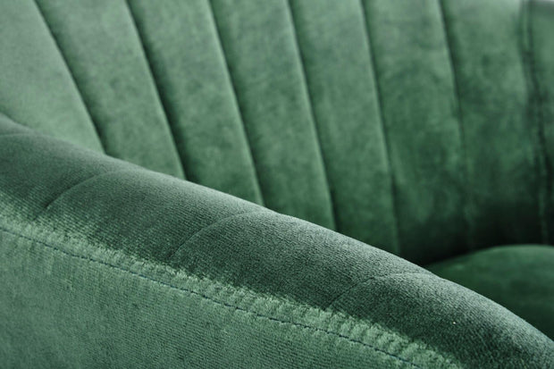 Scaun tapitat cu stofa si picioare metalice, Kai-429 Velvet Verde inchis / Negru, l58xA53xH80 cm (6)