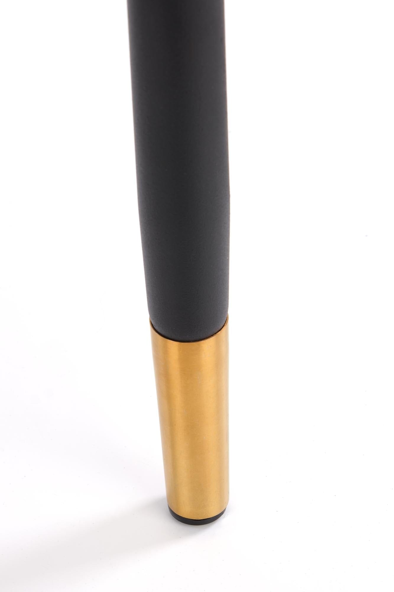 Scaun tapitat cu stofa si picioare metalice, Kai-446 Velvet Bleumarin / Negru / Auriu, l51xA55xH86 cm (8)