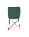 Scaun tapitat cu stofa si picioare metalice, Kai-454 Velvet Verde inchis / Negru, l46xA55xH83 cm (6)