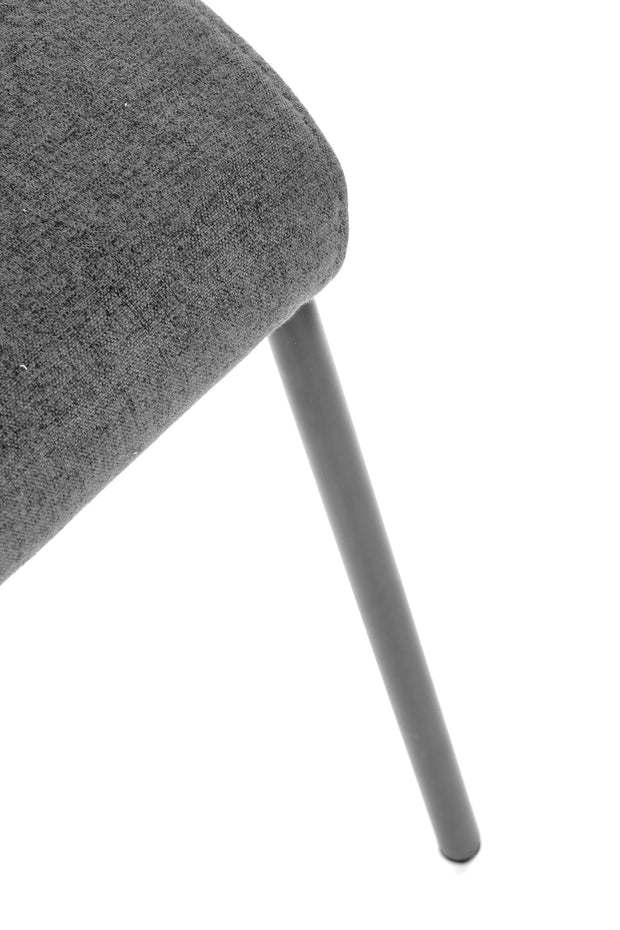 Scaun tapitat cu stofa si picioare metalice, Kai-461 Gri / Negru, l46xA56xH92 cm (6)