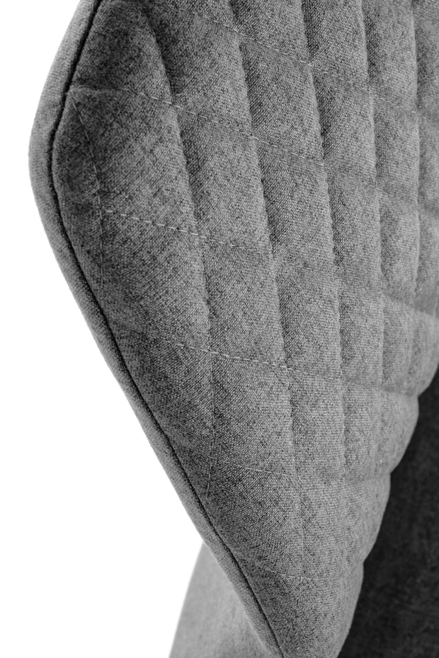 Scaun tapitat cu stofa si picioare metalice, Kai-461 Gri / Negru, l46xA56xH92 cm (8)