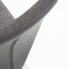 Scaun tapitat cu stofa si piele ecologica, cu picioare metalice Kai-307 Gri inchis / Negru, l46xA62xH95 cm (8)