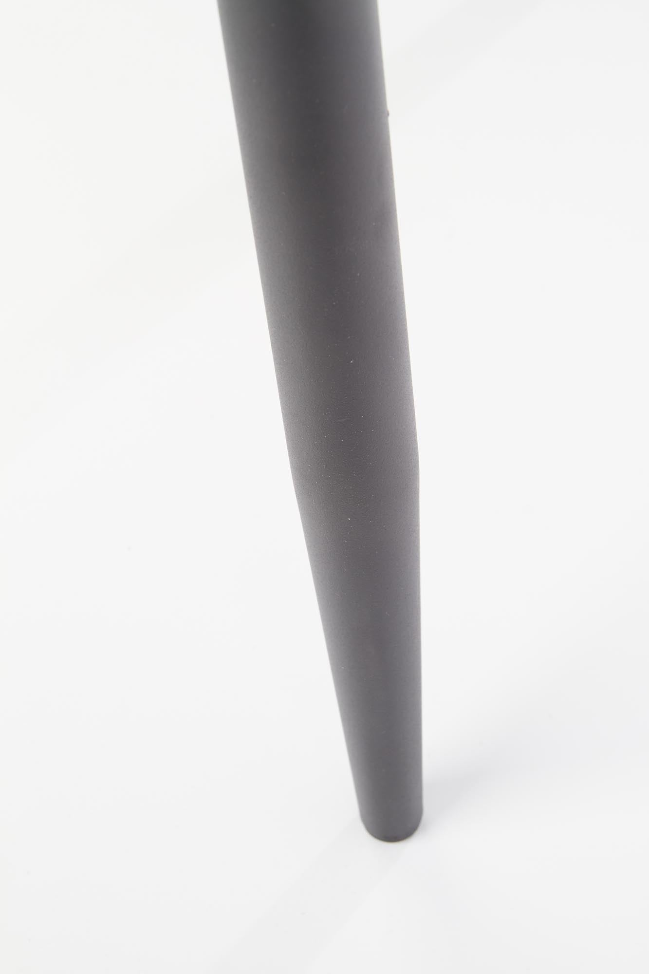 Scaun tapitat cu stofa si piele ecologica si picioare metalice Kai-368 Gri inchis / Negru, l45xA58xH92 cm (14)