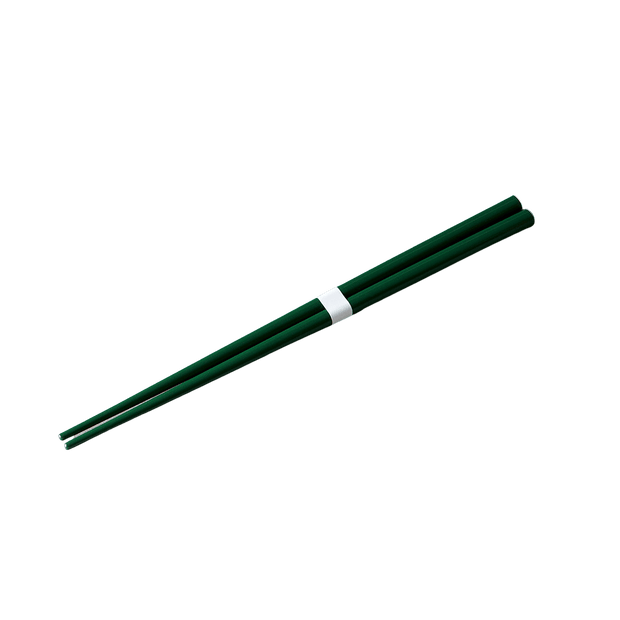 Set 2 betisoare japoneze, din ceramica, Chopsticks Alb / Verde, 22,5 cm