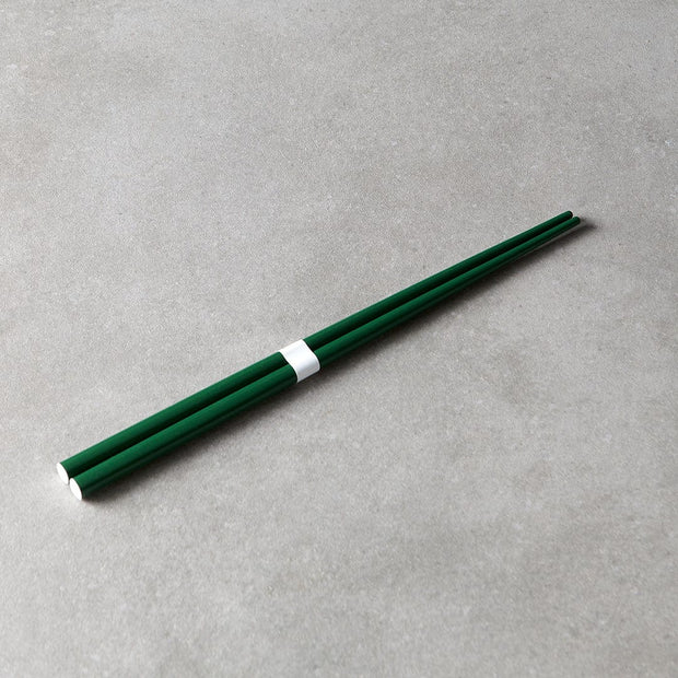 Set 2 betisoare japoneze, din ceramica, Chopsticks Alb / Verde, 22,5 cm (1)