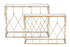 Set 2 console din sticla si metal Elenor Auriu, l104xA33xH79 / l96,5xA28xH71 cm (2)