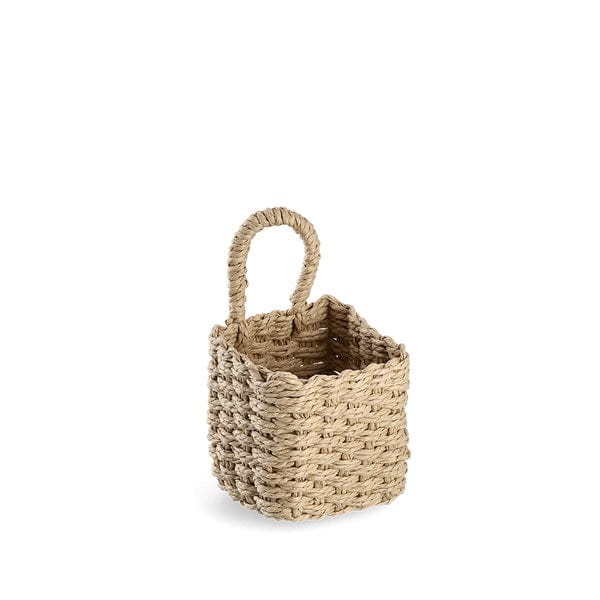 Set 2 cosuri pentru depozitare si organizare, din hartie, Mesh 1H Natural, L15xl15xH15 / L12xl12xH13 cm (2)