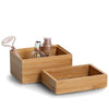 Set 2 cutii pentru depozitare, din bambus si MDF, Bamboo Large Natural, L17xl12xH8 / L17xl12xH4 cm (1)