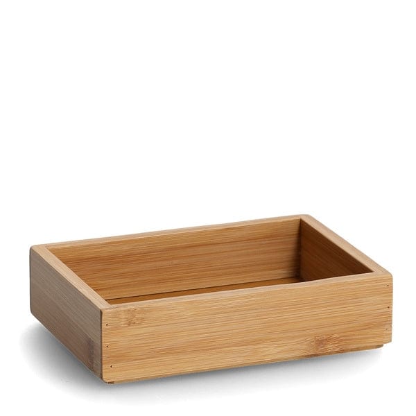 Set 2 cutii pentru depozitare, din bambus si MDF, Bamboo Large Natural, L17xl12xH8 / L17xl12xH4 cm (4)