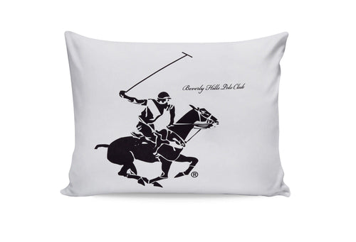 Set 2 fete perna din bumbac, Beverly Hills Polo Club BHPC 004 Alb / Lila, 50 x 70 cm