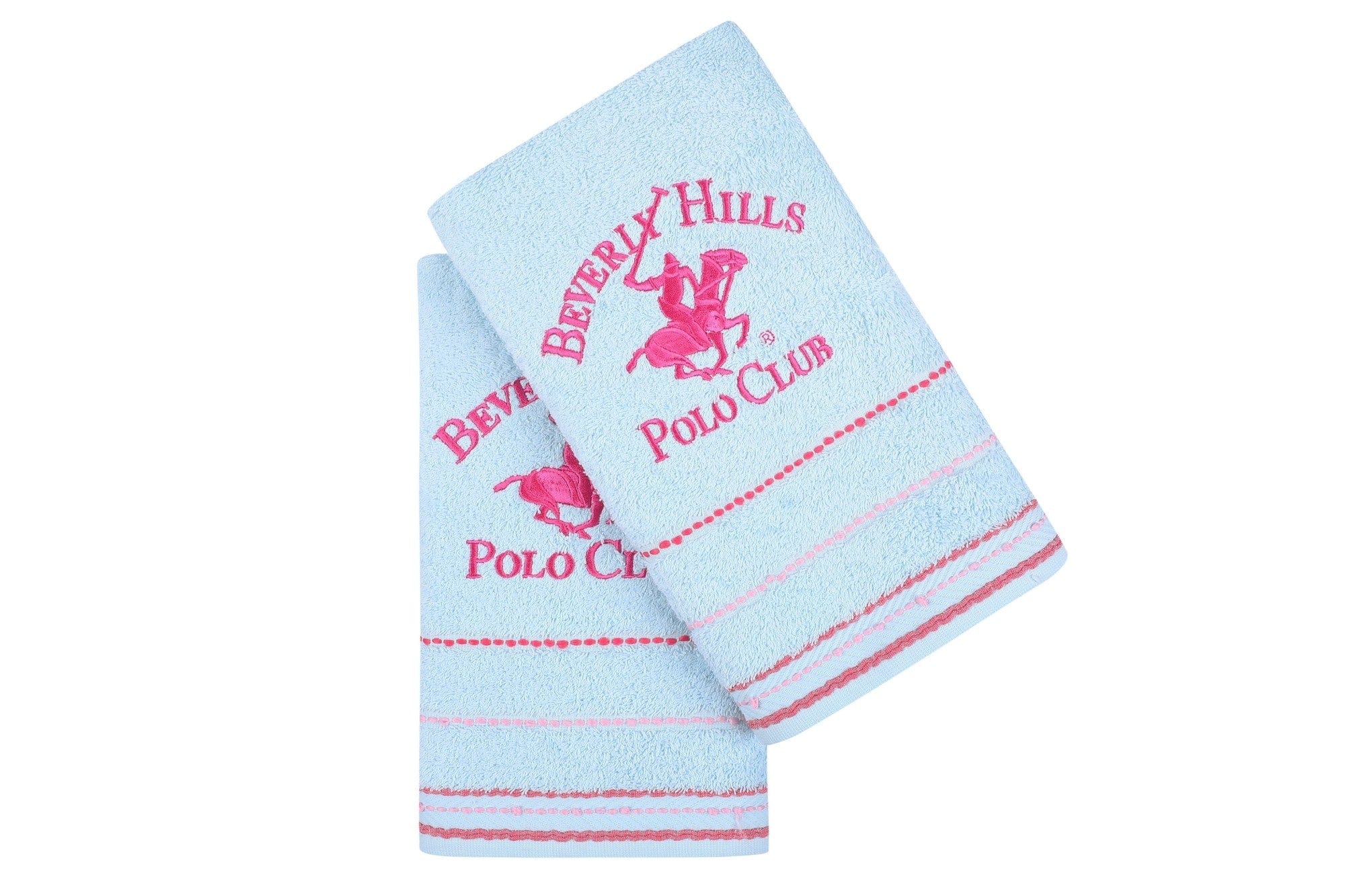 Set 2 prosoape baie din bumbac, Beverly Hills Polo Club 403 Bleu, 50 x 90 cm (1)