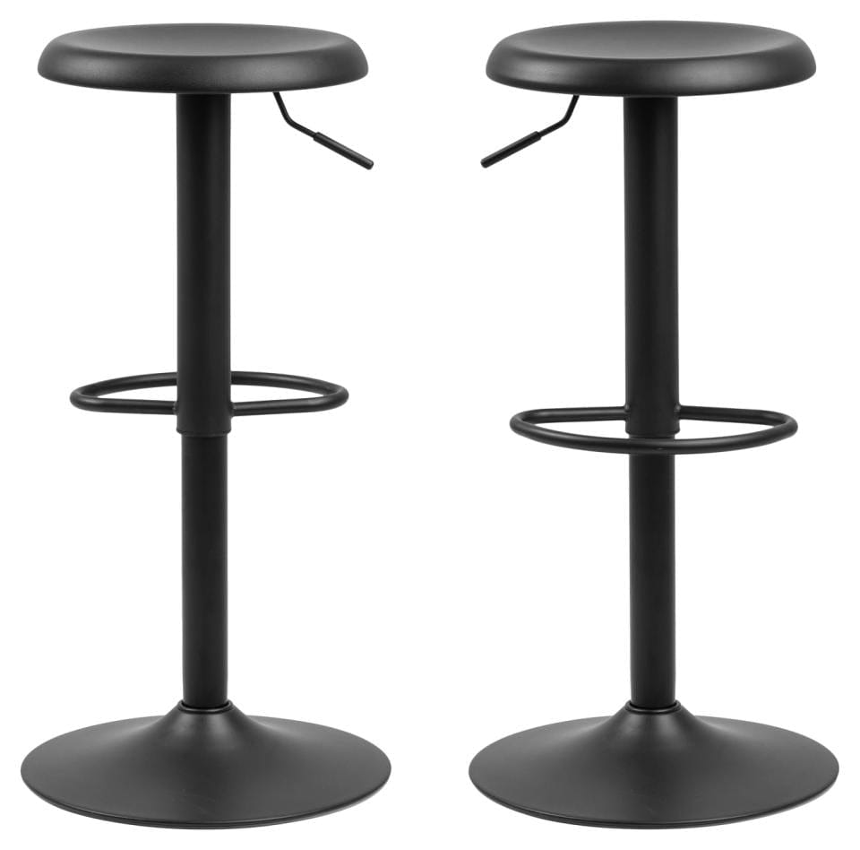 Set 2 scaune de bar din metal Finch Negru, Ø40xH80 cm (1)