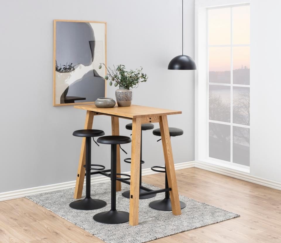 Set 2 scaune de bar din metal Finch Negru, Ø40xH80 cm (2)