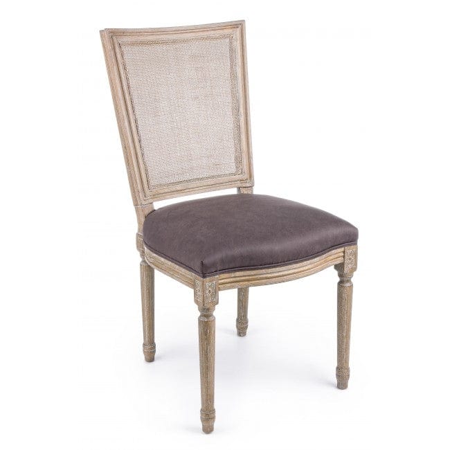 Bizzotto Set 2 scaune din lemn de frasin, cu sezut tapitat cu stofa Liliane Maro, l48xA65xH96 cm