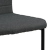 Actona Set 2 scaune tapitate cu stofa si picioare metalice Gudrun Gri inchis / Negru, l47,5xA63,5xH95,5 cm