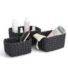 Set 3 cosuri pentru depozitare si organizare, din hartie, Mesh Negru, L24xl18xH13 / L21xl15xH11 / L18xl12xH9 cm (2)