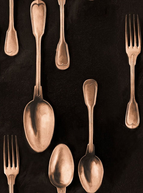 Set 3 role Tapet Imprimat Digital Cutlery Copper