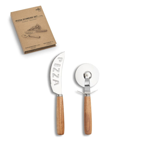 Set cutit si taietor pizza in cutie cadou, Steaks Natural, 2 piese