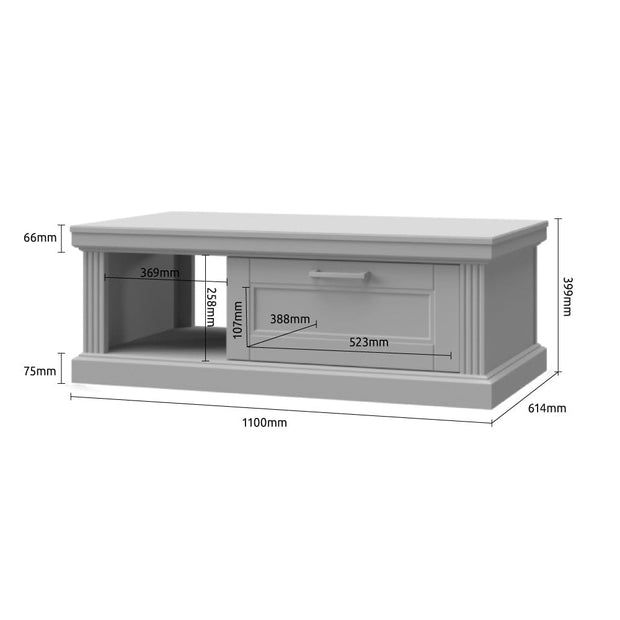 Set de mobila living din pal, cu LED inclus, 5 piese Tara Grafit / Nuc Pacific (2)