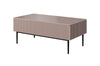 Set de mobila living din pal, MDF si metal, 4 piese, Nicole Big Roz Antic / Negru (4)