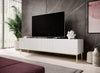 Set de mobila living din pal, MDF si metal, 4 piese, Nicole Golden Slim Alb / Auriu (7)